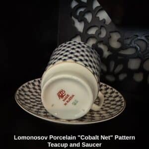 Lomonosov-Porcelain-Cobalt-Net-Pattern-Teacup-and-Saucer-second-image