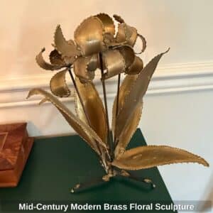 Mid-Century-Modern-Brass-Floral-Sculpture-second-image