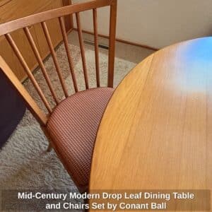 Mid-Century-Modern-Drop-Leaf-Dining-Table-and-Chairs-Set-by-Conant-Ball-second-image