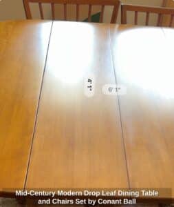 Mid-Century-Modern-Drop-Leaf-Dining-Table-and-Chairs-Set-by-Conant-Ball-third-image