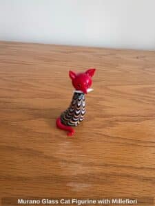 Murano-Glass-Cat-Figurine-with-Millefiori