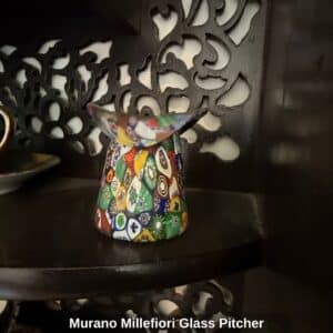Murano-Millefiori-Glass-Pitcher