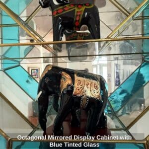 Octagonal-Mirrored-Display-Cabinet-with-Blue-Tinted-Glass-third-image