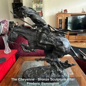 The-Cheyenne-Bronze-Sculpture-After-Frederic-Remington-fifth-image