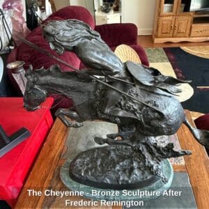 The-Cheyenne-Bronze-Sculpture-After-Frederic-Remington-second-image