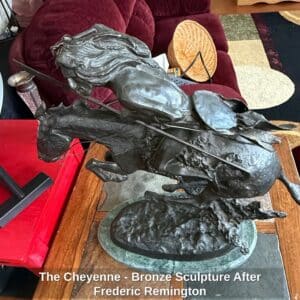 The-Cheyenne-Bronze-Sculpture-After-Frederic-Remington-third-image