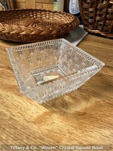 Tiffany-Co.-Woven-Crystal-Square-Bowl