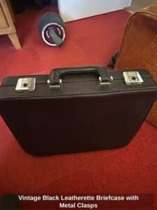 Vintage-Black-Leatherette-Briefcase-with-Metal-Clasps