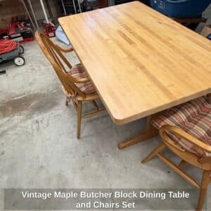 Vintage-Maple-Butcher-Block-Dining-Table-and-Chairs-Set