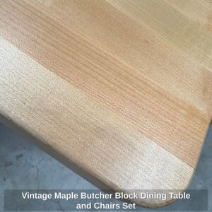 Vintage-Maple-Butcher-Block-Dining-Table-and-Chairs-Set-second-image