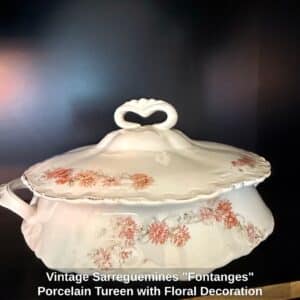 Vintage-Sarreguemines-Fontanges-Porcelain-Tureen-with-Floral-Decoration