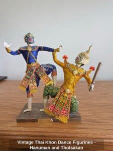 Vintage-Thai-Khon-Dance-Figurines-Hanuman-and-Thotsakan