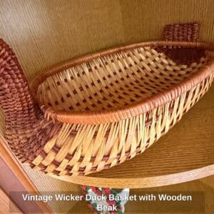 Vintage-Wicker-Duck-Basket-with-Wooden-Beak-second-image