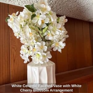 White-Ceramic-Faceted-Vase-with-White-Cherry-Blossom-Arrangement