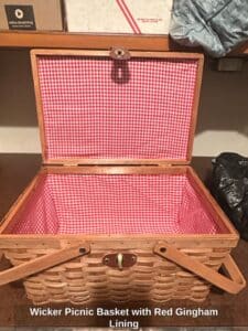 Wicker-Picnic-Basket-with-Red-Gingham-Lining