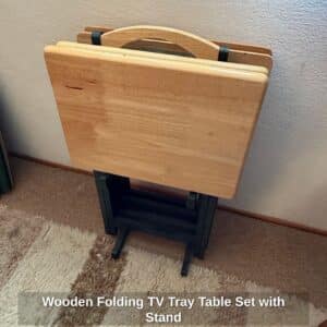 Wooden-Folding-TV-Tray-Table-Set-with-Stand