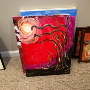 Abstract-Tree-with-Sun-Painting-by-AW