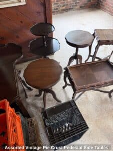 Assorted-Vintage-Pie-Crust-Pedestal-Side-Tables