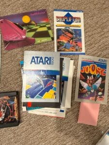 Atari-Game-Lot-Ballblazer-Choplifter-Qix-Joust-Complete-with-Manuals