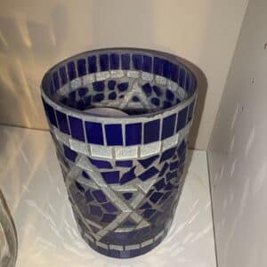 Blue-Mosaic-Star-of-David-Candle-Holder-second-image