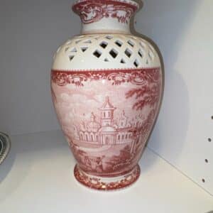 Burton-Burton-Bogart-Red-Toile-Cache-Pot-Vase-third-image