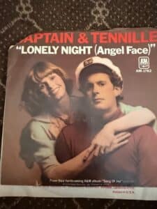 Captain-Tennille-Lonely-Night-Angel-Face-RPM-Single