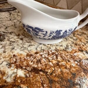 Churchill-Blue-Willow-Gravy-Boat