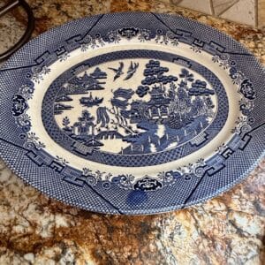 Churchill-Blue-Willow-Oval-Platter
