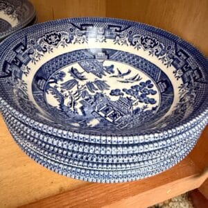Churchill-Willow-Pattern-Soup-Bowls