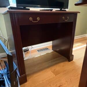 Dark-Cherry-Wood-Desk-with-Single-Drawer-by-Sauder