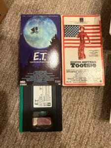 E.T.-the-Extra-Terrestrial-VHS-Tape-MCA-Home-Video-and-Tootsie-VHS-Tape-Columbia-Pictures