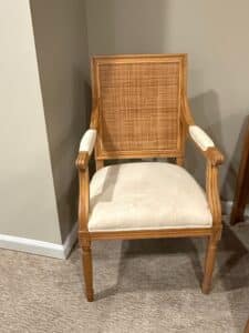 French-Provincial-Cane-Back-Accent-Chair-with-Upholstered-Seat-and-Arms