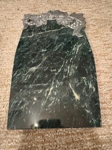Godinger-Silver-Art-Co.-Green-Marble-Cheese-Board-with-Pewter-Grapevine-Embellishment