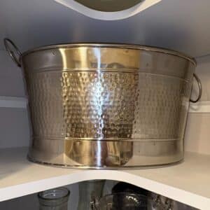 Hammered-Stainless-Steel-Beverage-Tub