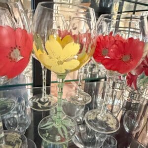 Hand-Painted-Floral-Glassware-Set-Boscul-Peanut-Butter-Glasses-fourth-image