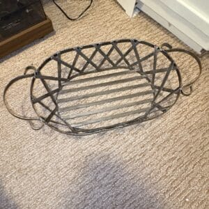 Handcrafted-Wrought-Iron-Oval-Basket