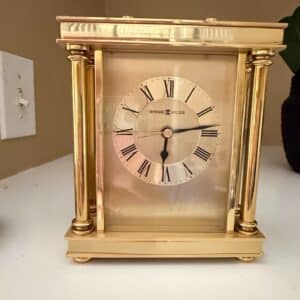 Howard-Miller-Brass-Crystal-Mantle-Clock