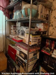Kitchen-Appliance-Assortment-with-Shelving-Unit
