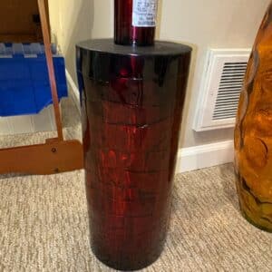 Large-Red-Faux-Crocodile-Textured-Vase-second-image