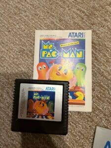 Ms.-Pac-Man-Atari-Video-Game-Cartridge-and-Manual