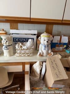 Vintage-Cookie-Jars-Chef-and-Santa-Sleigh