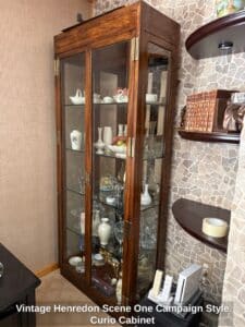 Vintage-Henredon-Scene-One-Campaign-Style-Curio-Cabinet