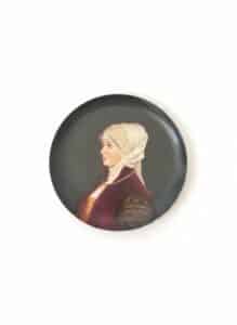 Antique-Hand-Painted-Porcelain-Portrait-Plate