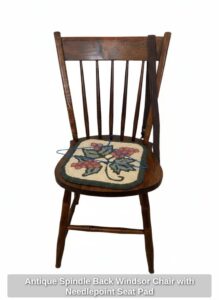 Antique-Spindle-Back-Windsor-Chair-with-Needlepoint-Seat-Pad-third-image