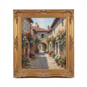 E.-Dorthian-Italian-Street-Scene-Oil-Painting-third-image-1