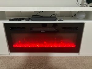 Modern-White-Gloss-TV-Stand-with-Electric-Fireplace-third-image