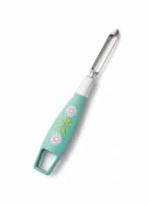 Vintage-Daisy-Pattern-Vegetable-Peeler-Turquoise-Handle-third-image-1