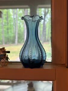 Blue-Hobnail-Vase-Indiana-Glass