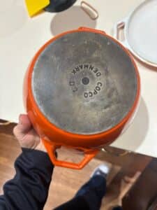 Copco-Denmark-D-Orange-Enamel-Cast-Iron-Saucepan-second-image