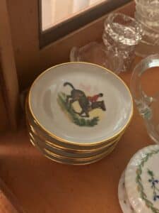 Western-Germany-Fox-Hunting-Scene-Plates-Set-of-